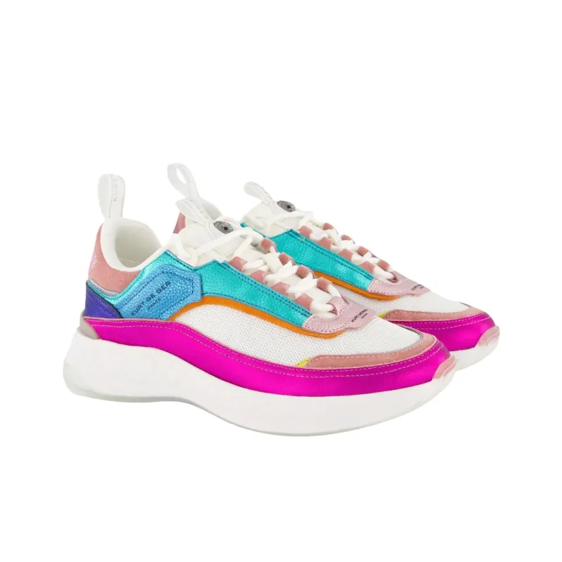 Kurt Geiger London Kensington Low Top Casual Shoes Women's Fuchsia-2