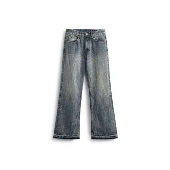 ZENGZHI Jeans Unisex Vintage Blue