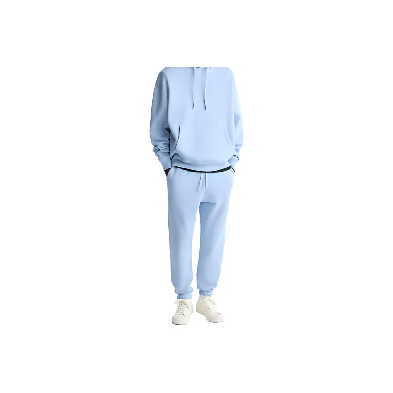 ZARA Knitted Sweatpants Men Blue-0