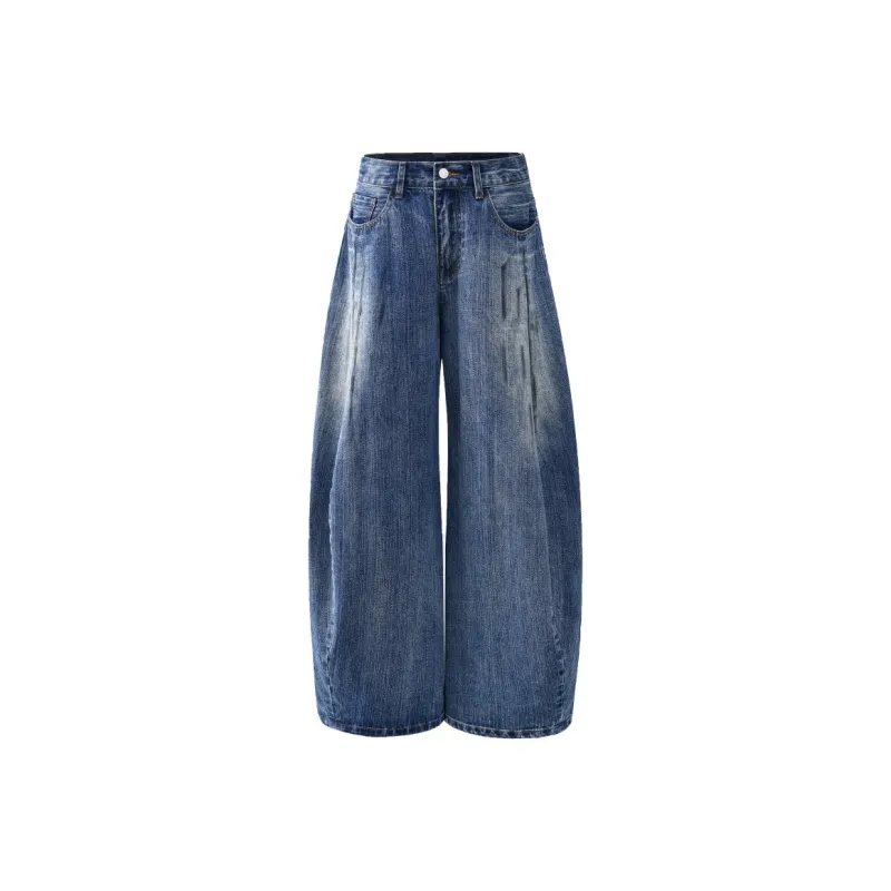 VUUG Jeans Unisex Dirty Dyed Blue Denim-0