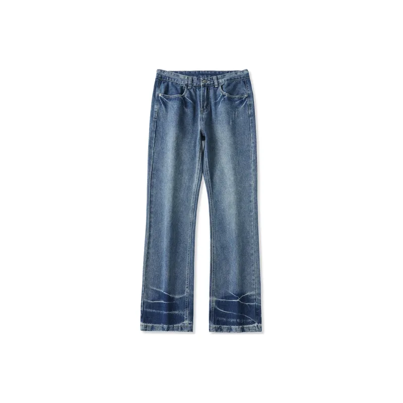 HCHUICHENG Jeans Unisex Yellow Mud-7