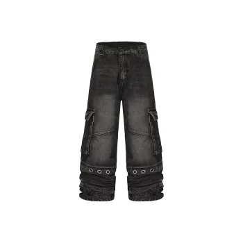 BLACK8MOB AW24 Jeans Unisex Gray