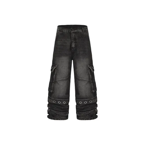 BLACK8MOB AW24 Jeans Unisex Gray
