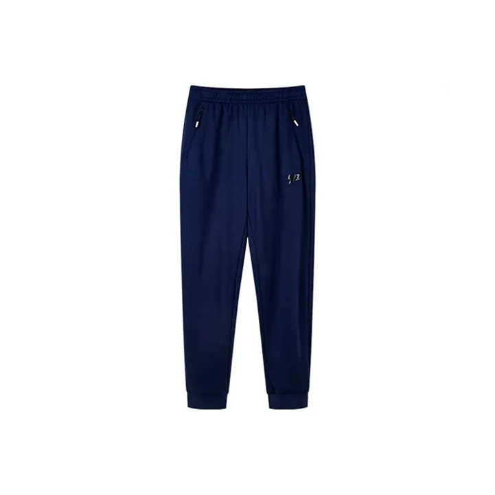 QIAODAN Knitted Sweatpants Men Black Man Blue-0