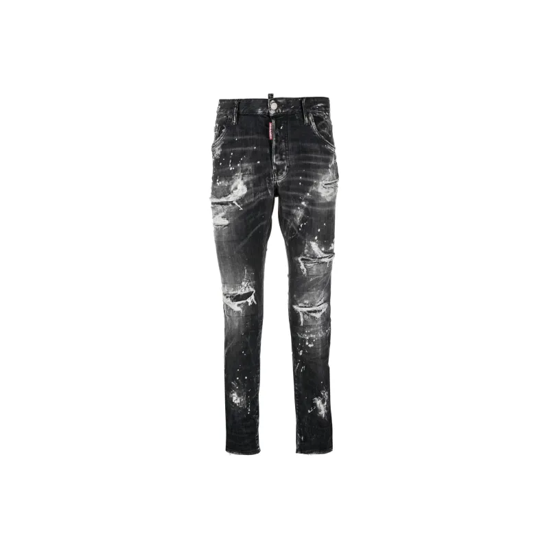 DSQUARED 2 Straight Leg Distressed Jeans-0