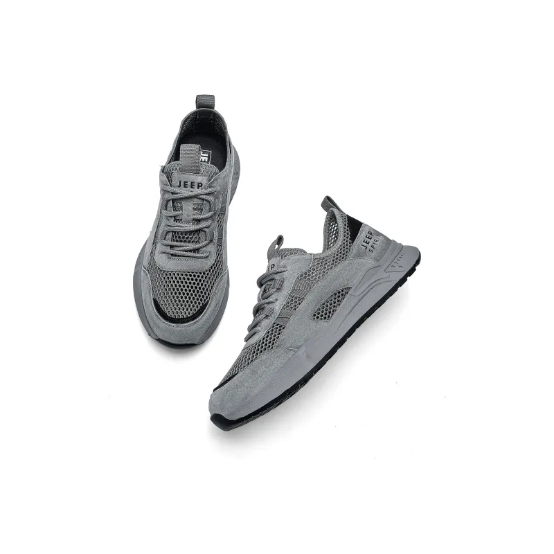 JEEP SPIRIT Black Myth Slip Resistant, Abrasion Resistant, Breathable Low Top Casual Shoes Men's Gray-4