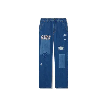 LiNing Jeans Men Dark Denim Blue