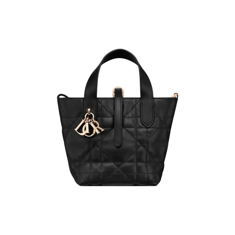 DIOR Toujours Calfskin Tote Bag, Shopping Bag, Shoulder Bag, Handbag Regular Women's Black-0