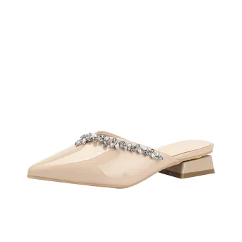 KATHRYN WILSON Rhinestone Closed Toe Slippers Women's