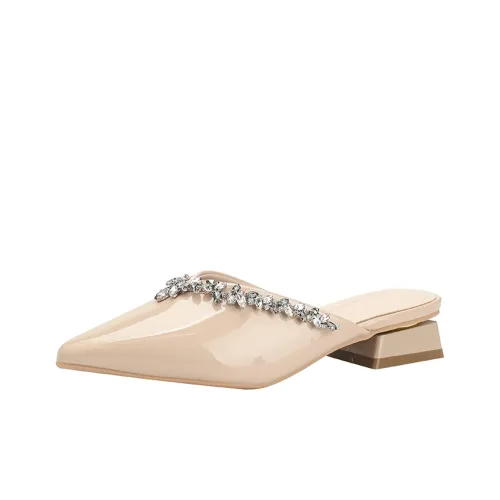 KATHRYN WILSON Rhinestone Closed Toe Slippers Women's