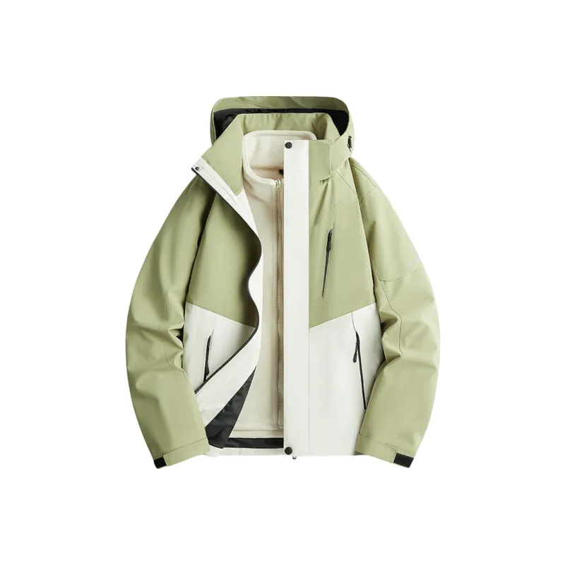 Mulinsen Jackets Coats Unisex Ivory White-Fruit Green-15