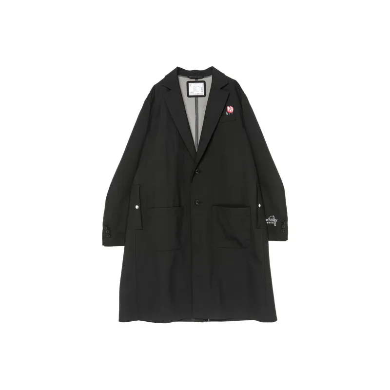 Sacai x BUNNEY X Eugene Whang SS24 Trench Coat Unisex Black-0