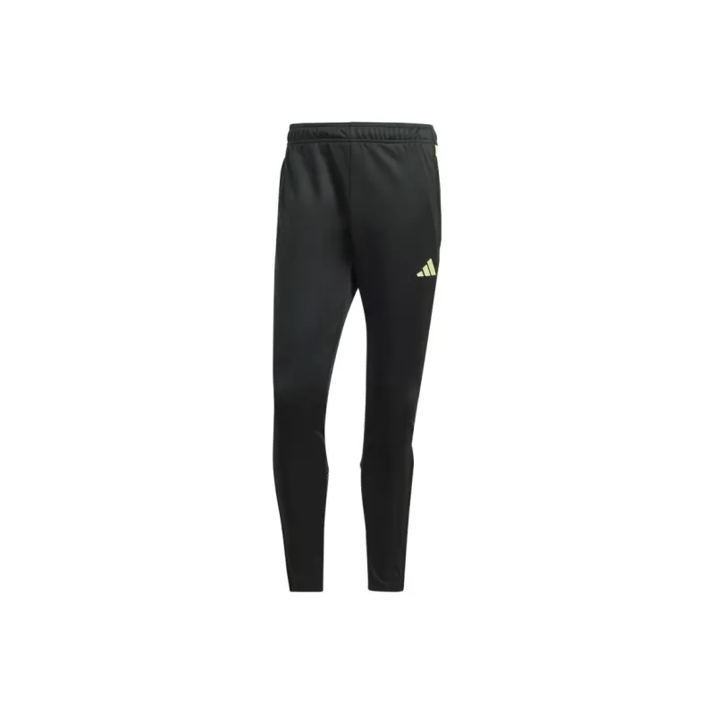 Adidas Knitted Sweatpants Men Yellow Stripes Black-0
