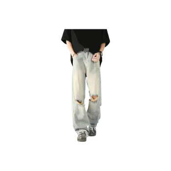 Menglaini Jeans Unisex Gray