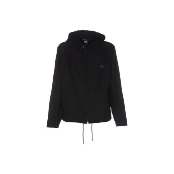 Y 3 Zipped Drawstring Hoodie