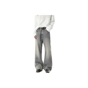 DEAR BETSY Jeans Unisex Distressed Gray