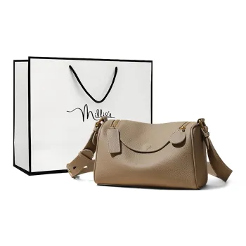 MILLIE'S Cow Leather Crossbody Bag, Shoulder Bag Regular Women's Oak Gray