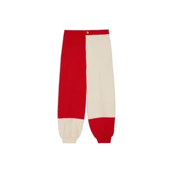 GUCCI SS23 Knitted Sports Pants Men's White Red
