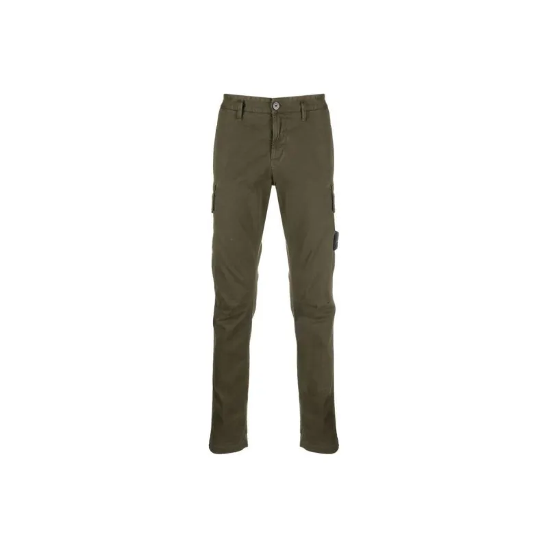 STONE ISLAND Mid Rise Tapered Cargo Trousers-0