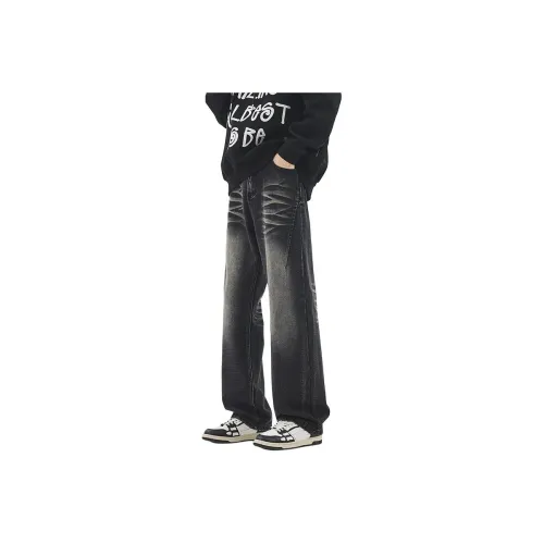 IJRJ Jeans Unisex Black Gray Color