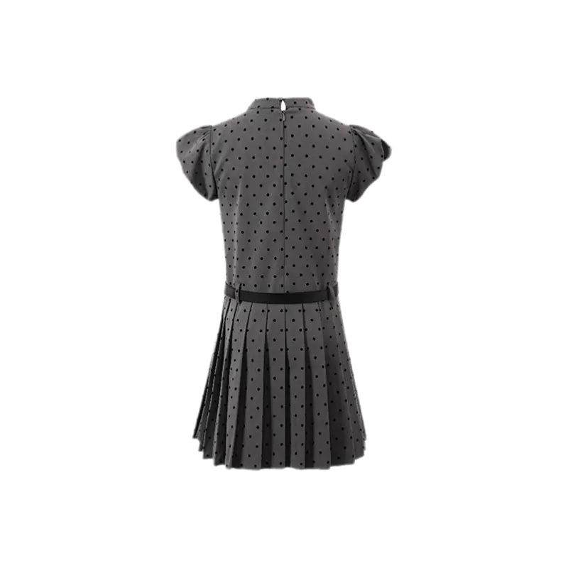 SYEEE WITH U Short Sleeved Dress Women's Gray-1