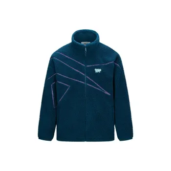 Reebok Retro Sports Stand Collar Jackets Unisex Regimental Blue