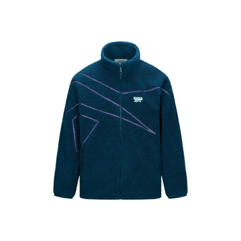 Reebok Retro Sports Stand Collar Jackets Unisex Regimental Blue-0