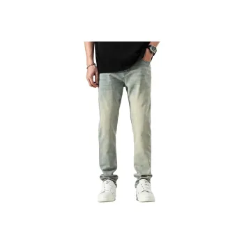 【dme】 Jeans Men's Yellow Mud Dye