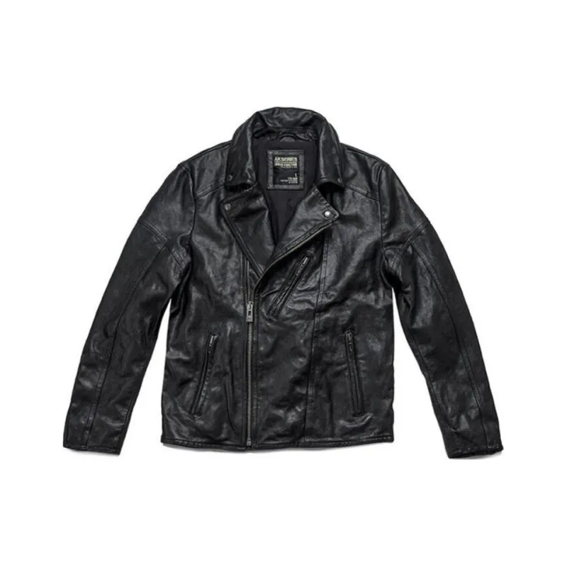 AKCLUB Leather Jacket Men's Black-0
