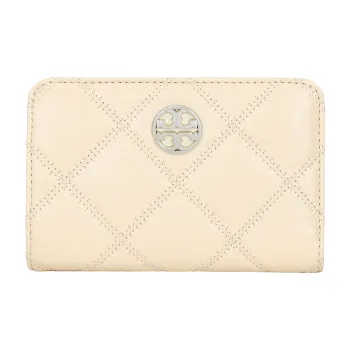 TORY BURCH Cow Leather Wallet Medium Size Women's Apricot