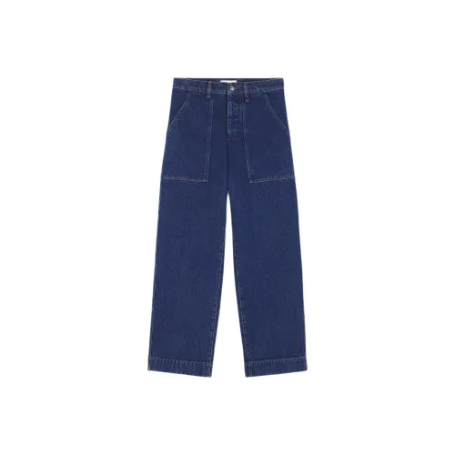 Maison Kitsune Profile Fox Embroidered Workwear Jeans