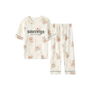Lan Miao Pajama Set Women's Ivory White
