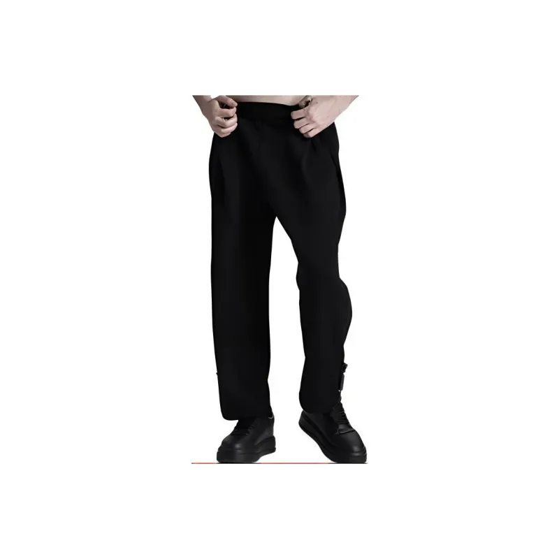 NORVINCY Western Elastic String Elastic Cuff Casual Pants Unisex-0