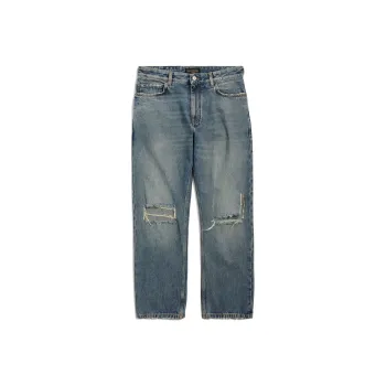 Balenciaga Distressed Straight Leg Jeans