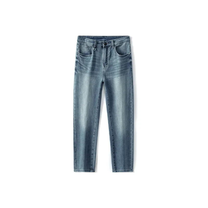 Jeep Straight Fit Draped Washable Jeans Unisex Light Blue-13