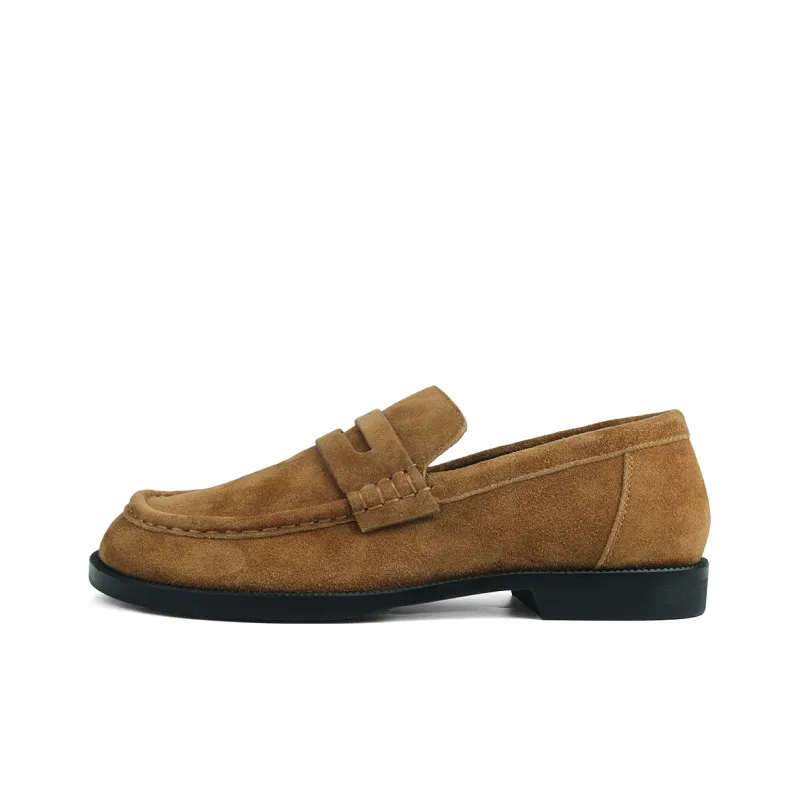New Korea Loafers Men Brown-0