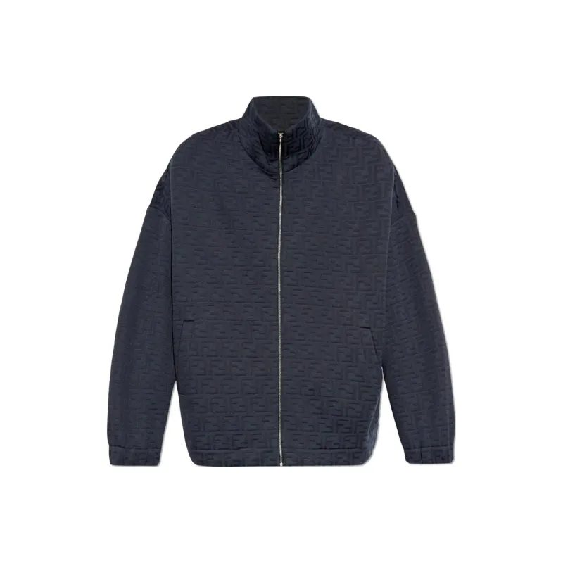 FENDI Monogram Printed Zipped Sweatshirt-0