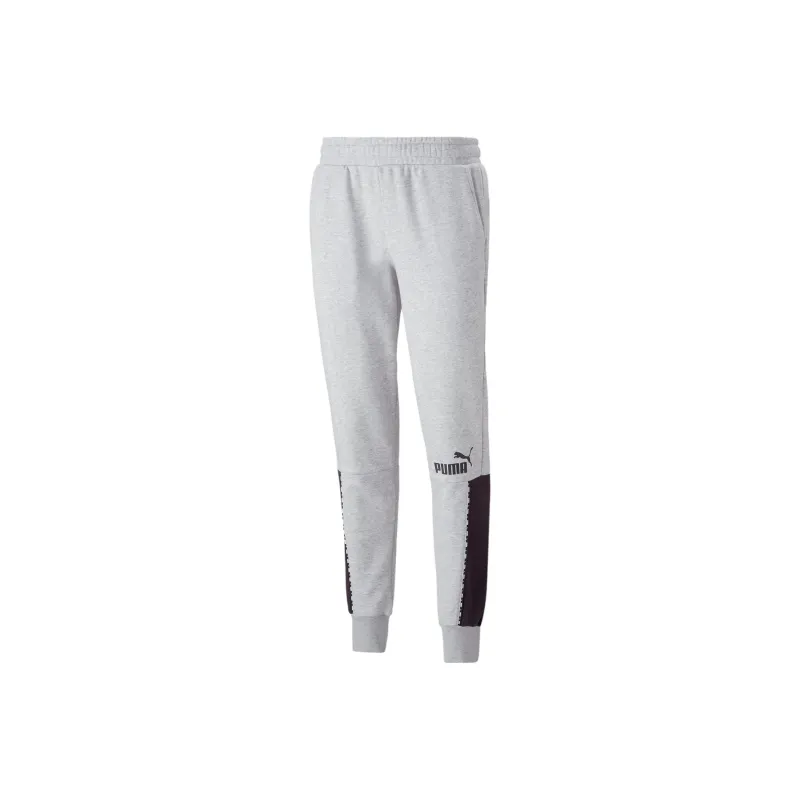 PUMA Essentials Block Tape Sweatpants Men Knitted Sports Pants Men's Gray-0
