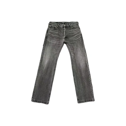 Balenciaga SS22 Jeans Regular Fit Unisex Gray Black