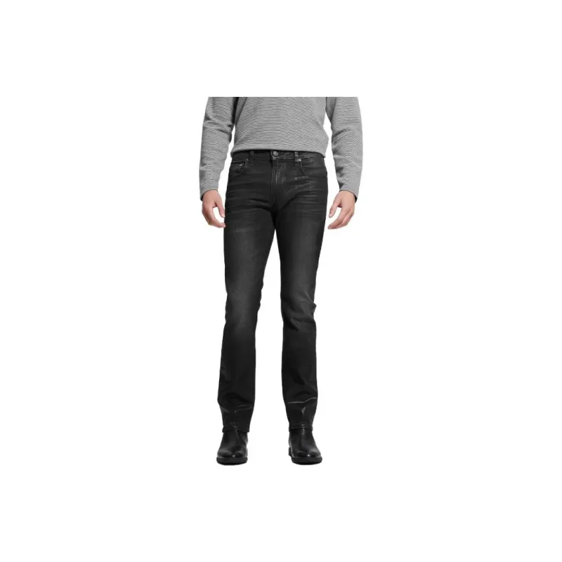 GUESS Coated Straight Jeans Jeans Men's Black-0