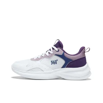 361° Cushioning, Breathable, Supportive Low Top Casual Running Shoes Women's Feather White Lilac Gray Purple