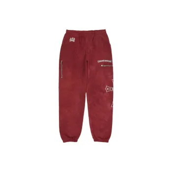 Chrome Hearts X Drake Friends & Family Cross Sweatpants 'Red'