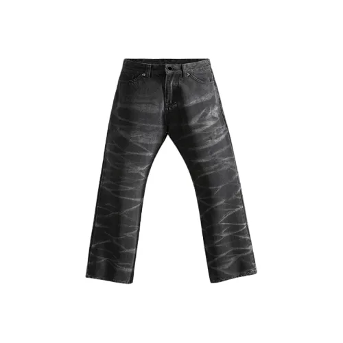 Menglaini Jeans Men's Dyed Black