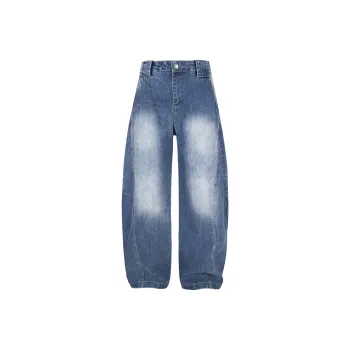 Xmithie Curved Knife Jeans Unisex Blue