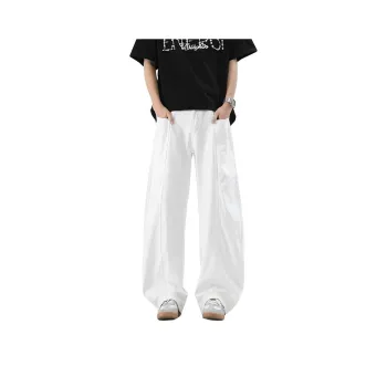 Warrior Huichao Riding The Wind Collection Jeans Unisex White