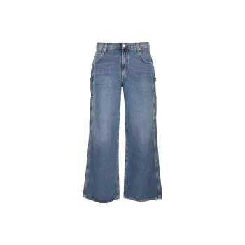 AGOLDE Mid Rise Wide Leg Jeans