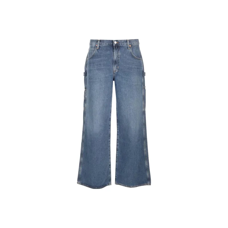 AGOLDE Mid Rise Wide Leg Jeans-0
