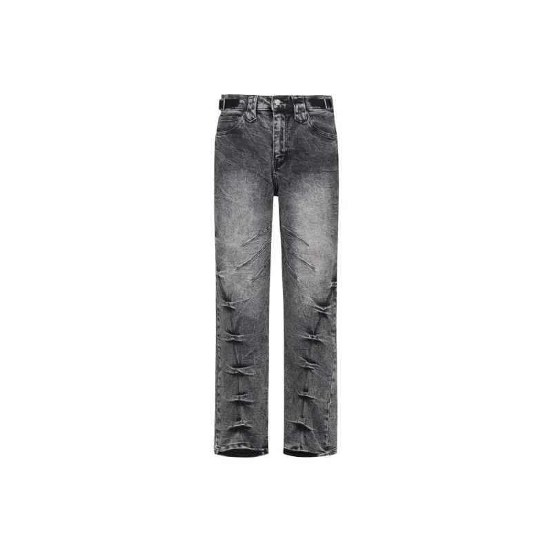 Merge Lab. Jeans Unisex Washed Black Gray-0