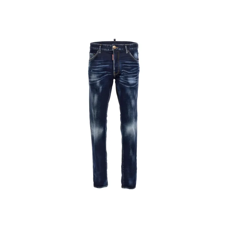 DSQUARED 2 Logo Patch Distressed Slim Fit Jeans-0