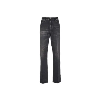 Ferragamo Logo Patch Stonewashed Denim Jeans